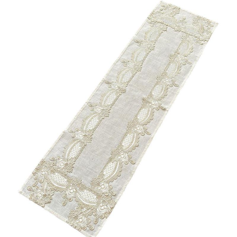 Camino de Mesa Brocado Beige 40 X 135 Cm