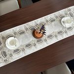 Camino de Mesa Brocado Beige 40 X 135 Cm