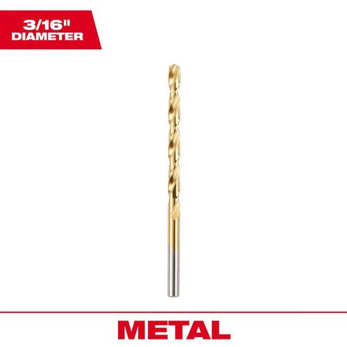 Broca de Titanio para Madera y Metal 3/16 Plg - Milwaukee Electric