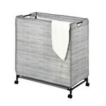 Carrito para Lavandería con Ruedas Gris Claro