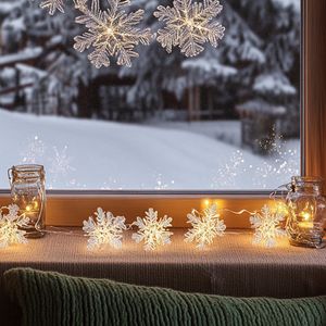 Serie LED Copos de Nieve de 28 Luces