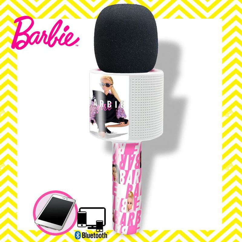 Micrófono Bluetooth con Melodías Barbie