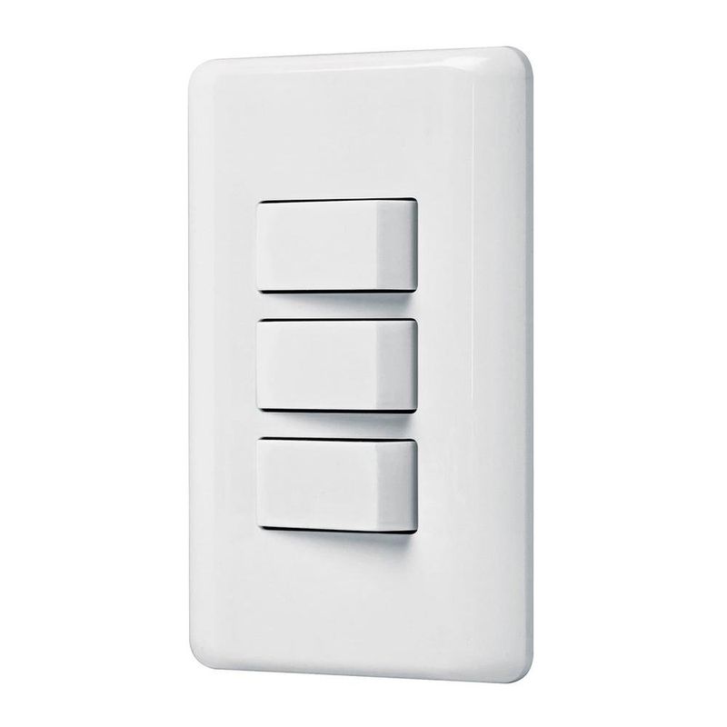 Interruptor 3 Polos Sencillo Básico Blanco - Volteck