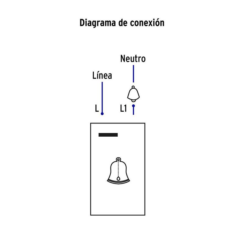 Interruptor para Timbre 1.5 Módulos Española Blanco - Volteck