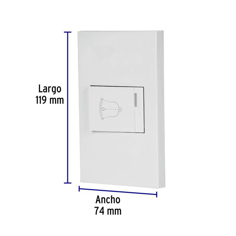 Interruptor para Timbre 1.5 Módulos Española Blanco - Volteck