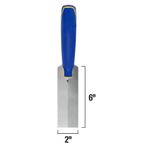 Espátula Rectangular de Acero 15x5 Cm