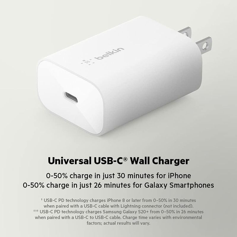 Cargador de Pared Usb-C 25 W Blanco
