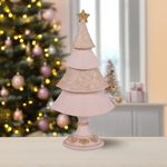 Árbol Decorativo Rosa con Detalles Dorados