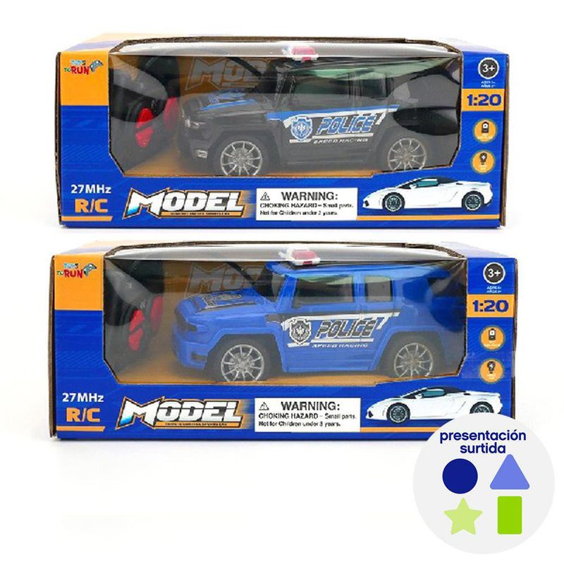 Vehículo de Policía Radio Control 1:20