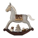 Figura de Caballo Mecedor Color Champagne