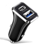 Cargador para Carro Entradas Tipo C + Usb