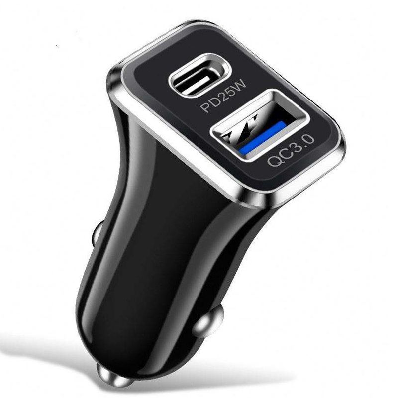 Cargador para Carro Entradas Tipo C + Usb