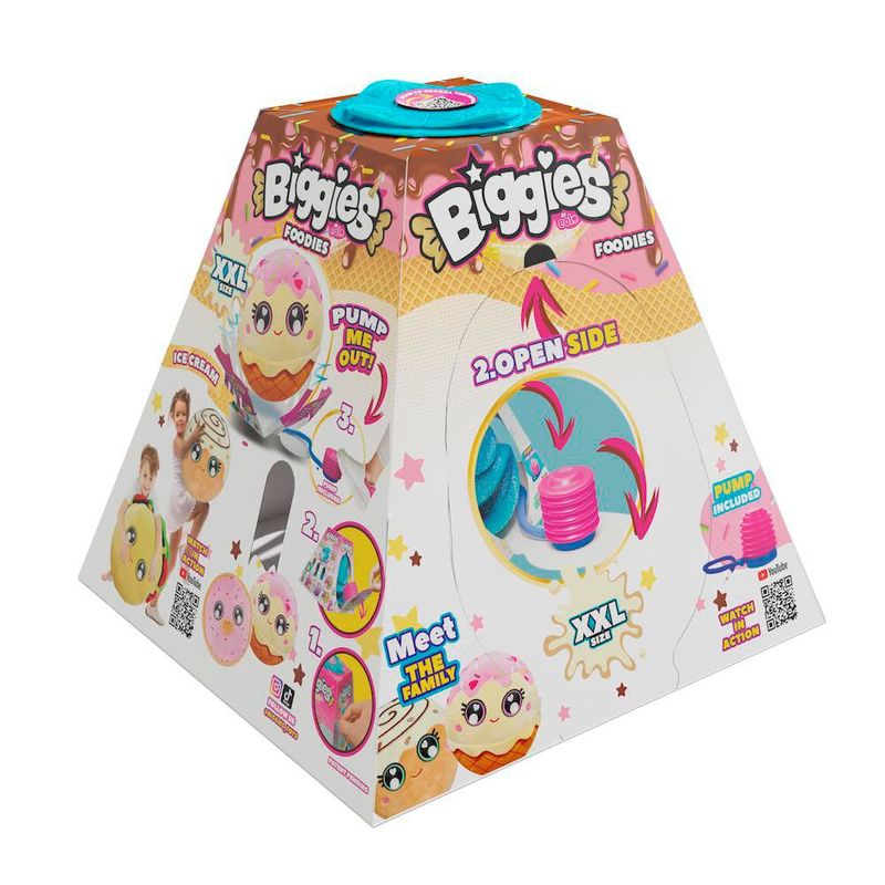 Peluche Inflable Biggies Helado con Bomba Incluida