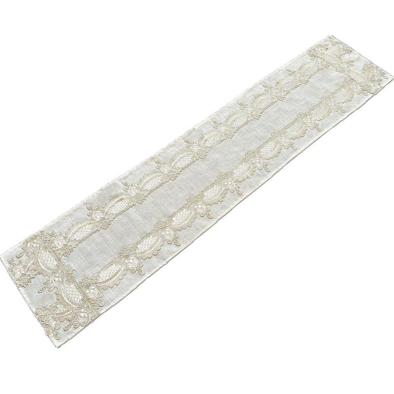 Camino de Mesa Brocado Beige 40 X 180 Cm