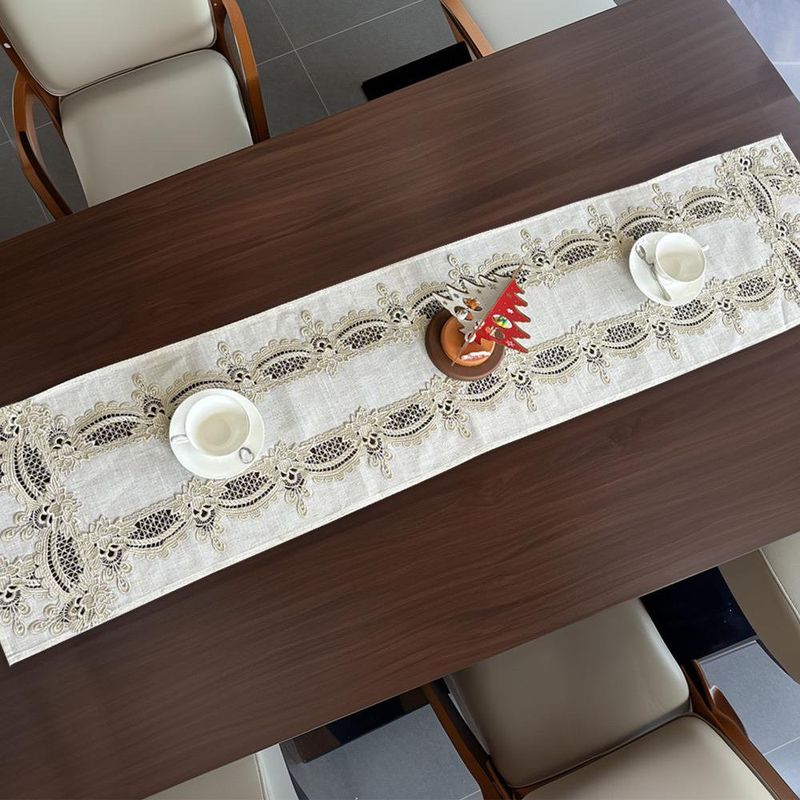 Camino de Mesa Brocado Beige 40 X 180 Cm