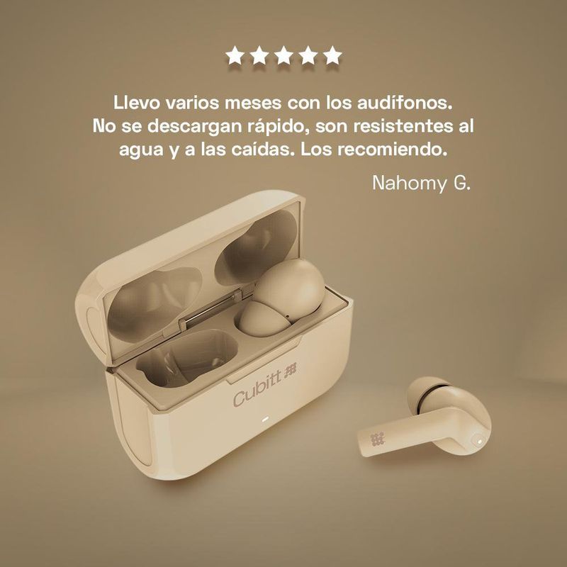 Audífonos Inalámbricos Beige - Cubitt