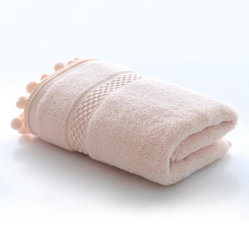 Toalla Facial 100% Algodón Rosa 35 x 75 Cm