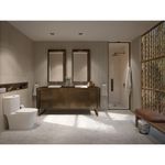 Sanitario de Una Pieza con Descarga Dual Diseño Contemporáneo Blanco Brillante