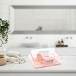 Organizador de Cosméticos Transparente en Color Rosado