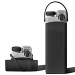 Botella para Agua de Silicona Plegable Negro