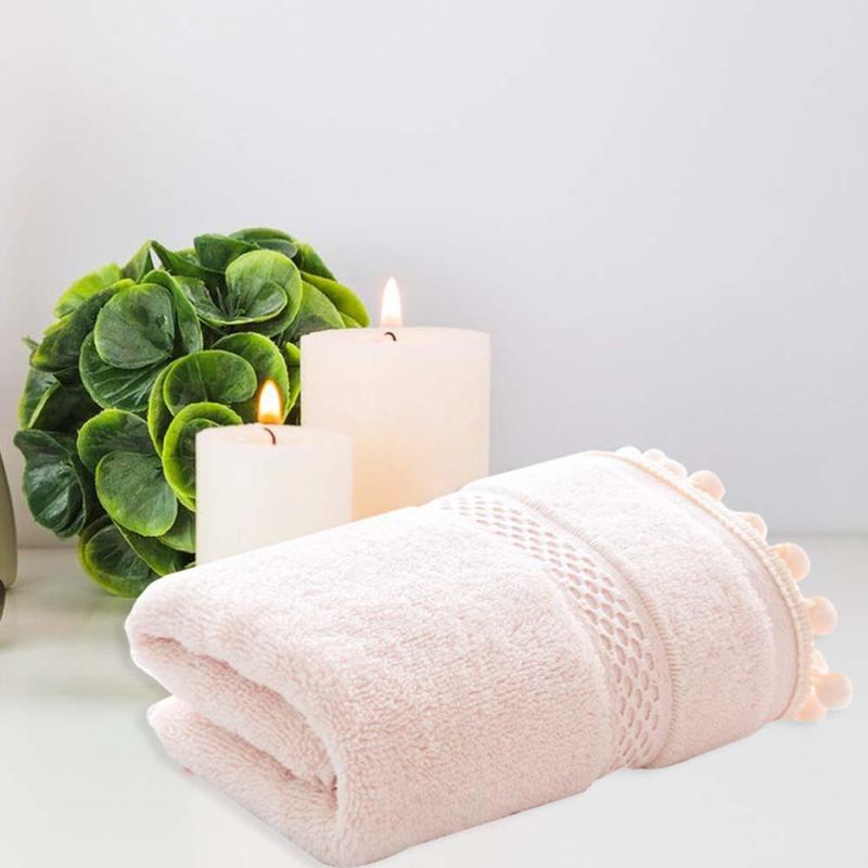 Toalla Facial 100% Algodón Rosa 35 x 75 Cm