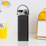 Botella para Agua de Silicona Plegable Negro