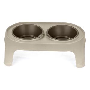 Plato Alto para Perro Pequeño - Taupe