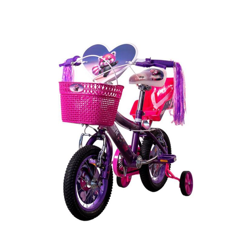 Bicicleta Star Niña de 12 plg con Canasta y Porta Muñeca Diseños Surtidos