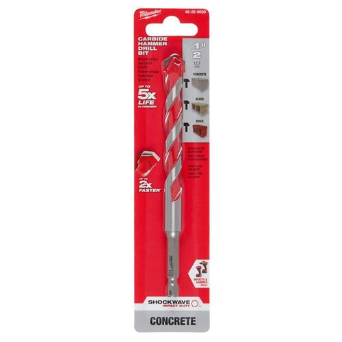Broca de Carburo para Concreto 1/2x6 Plg - Milwaukee Electric