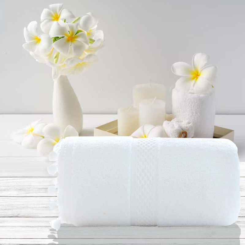 Toalla de Baño 100% Algodón Blanca 70 x 140 Cm