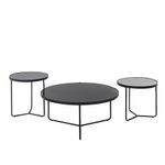Set de 3 Mesas de Centro Trento Gris y Negro