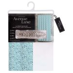 Set de Cortina con Liner y Ganchos Celeste