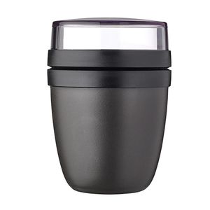 Recipiente Mini para Lonchera 2 Compartimientos Negro