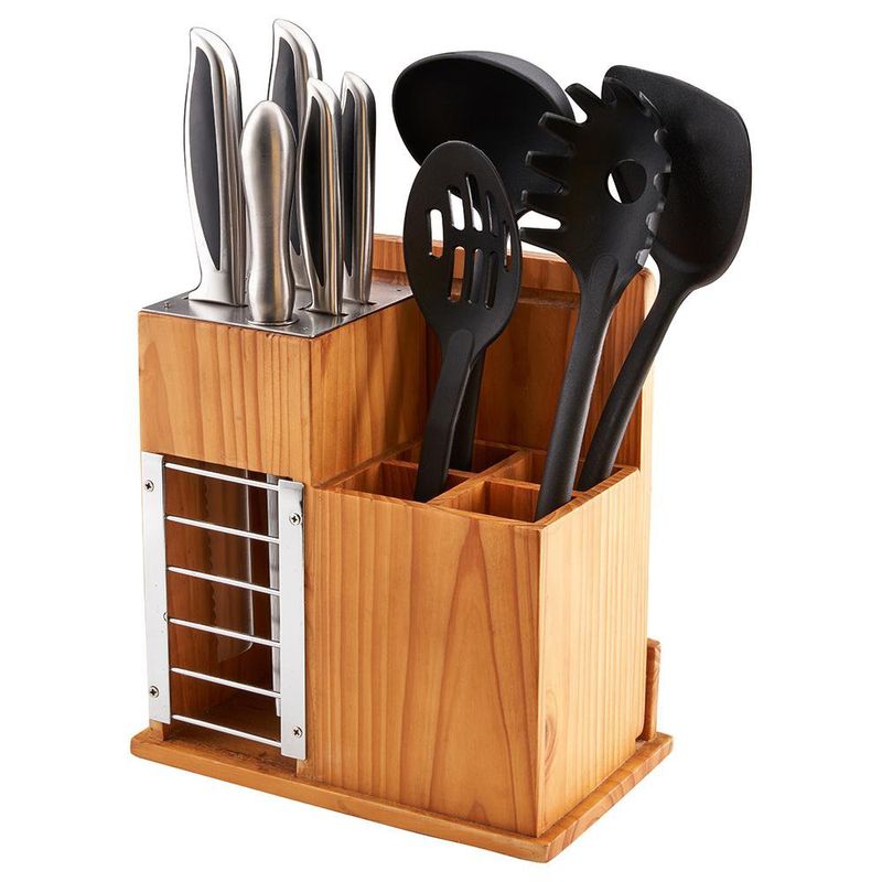 Set de Cuchillos y Utensilios Acero Inoxidable 12 Pzas