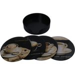 Set de 4 Porta Vasos con Base