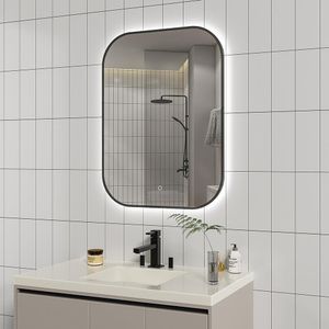 Espejo LED Cuadrado Negro