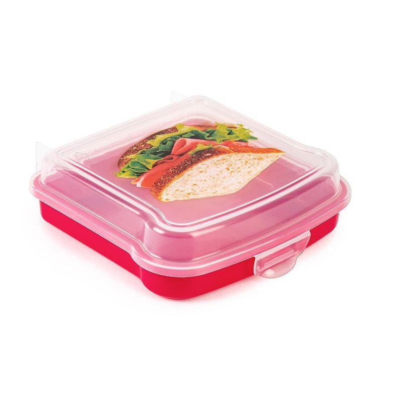 Contenedor de Plástico para Sándwich Colores Surtidos