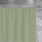 Set de Cortina para Baño con Ganchos Verde 13 Pzas