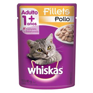 Alimento Húmedo Whiskas Fillets Pollo Adulto 85 Gr