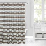 Cortina de Baño con Ganchos Diseño Líneas