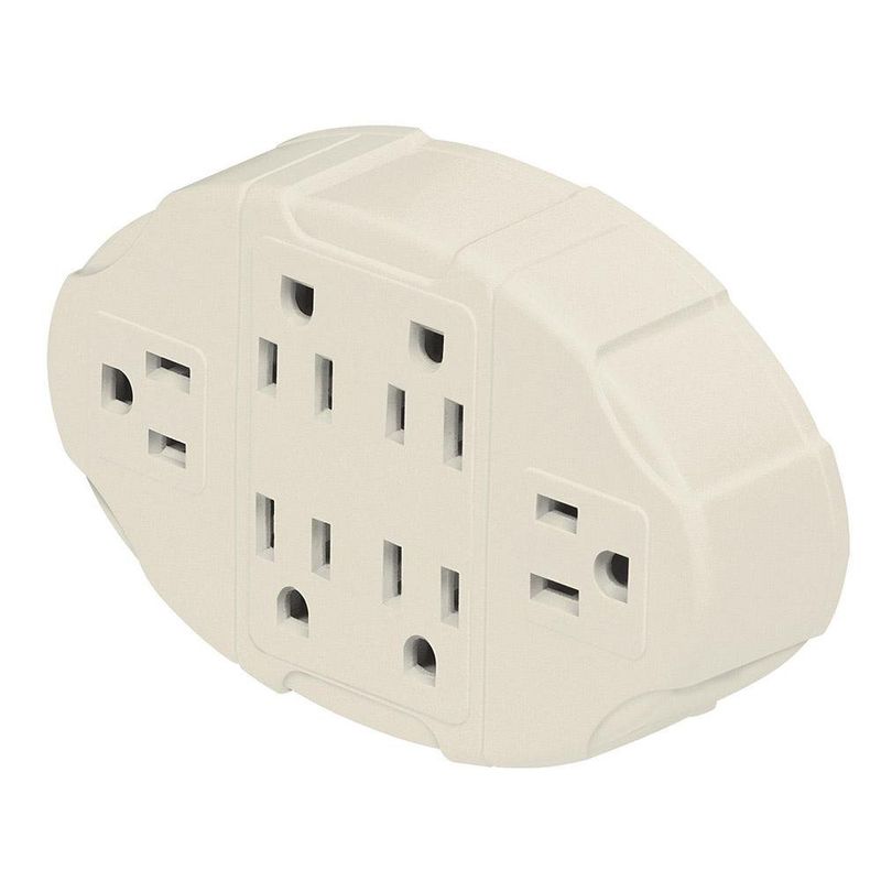 Adaptador Aterrizado 6 Entradas 125V 60H 15A - Volteck