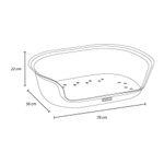 Cama Rimax para Perro con Colchón de 22 x 56 x 78 Cm Color Beige