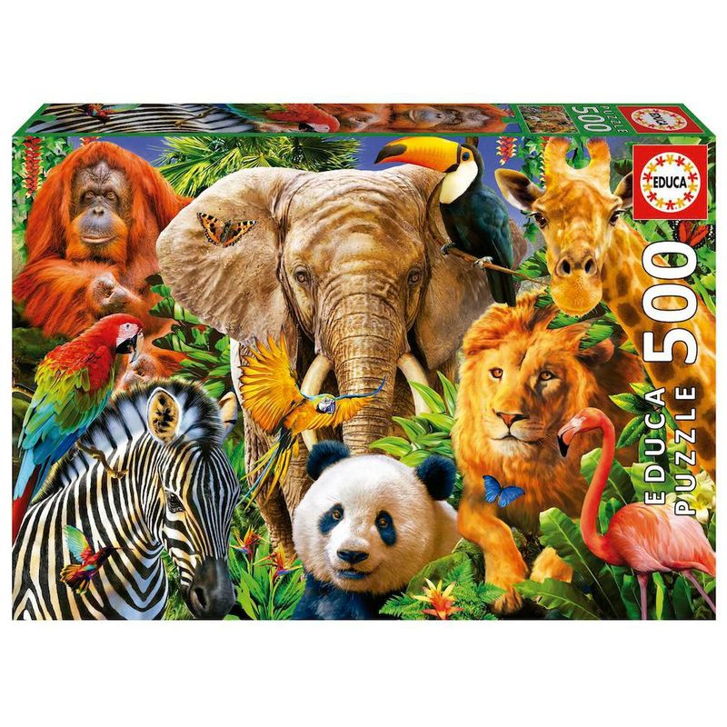 Puzzle Wild Animal Collage 500 Pzas