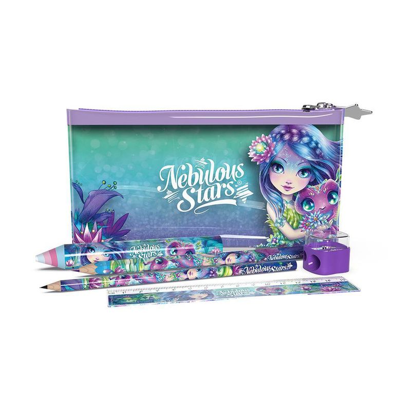 Estuche Escolar con Accesorios y Diseño de Fantasía