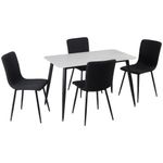 Set Comedor Bremis para 4 Personas Color Gris Oscuro