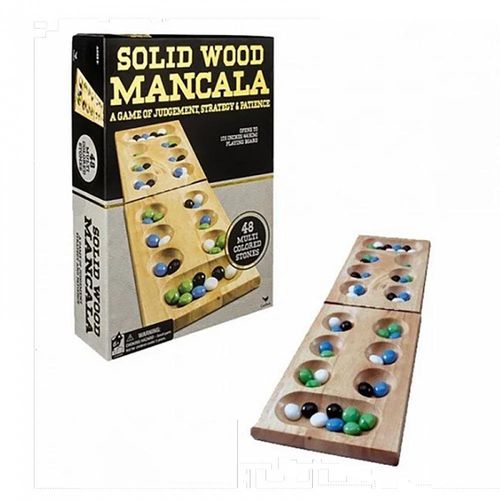 Juego de Mesa Mancala de Madera Sólida