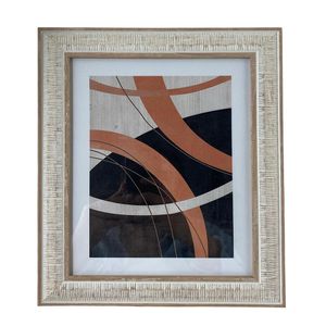 Marco Decorativo Rústico Beige con Textura Tallada