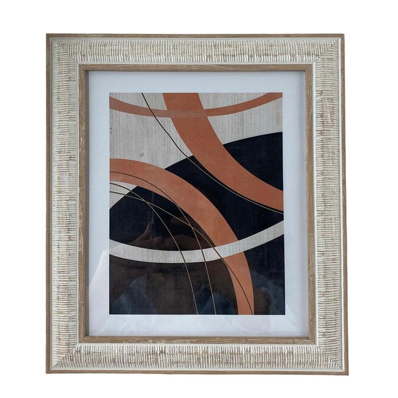 Marco Decorativo Rústico Beige con Textura Tallada