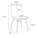 Set Comedor Bremis para 4 Personas Color Gris Oscuro