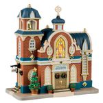 Figura de Iglesia Espíritu de Alegría con Luz LED para Villa Navideña